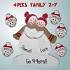 Christmas Ornament of 49ers Snowman Family Christmas Ornament of 49ers Snowman Family