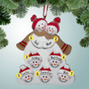 image of 49ers Snowman Family ornament