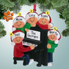 Christmas Ornament of Family Around Piano - 5