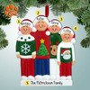 Personalized Ugly Christmas Sweater Family - 4 Christmas Ornament