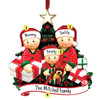 Christmas Ornament of Opening Gifts Family - 3