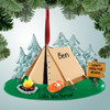 Christmas Ornament of Camping Tent in Forest Christmas Ornament of Camping Tent in Forest