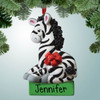 image of Zebra with Gift ornament