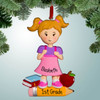 image of Student on Pencil - Girl ornament
