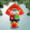 Christmas Ornament of Campfire Couple