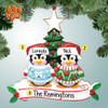 Personalized Ugly Sweater Penguin Couple Christmas Ornament