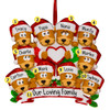 image of Brown Bear Family with Heart - 10 ornament