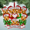 image of Brown Bear Family with Heart - 7 ornament