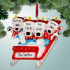 Christmas Ornament of Polar Bear Family on Sled - 4 Christmas Ornament of Polar Bear Family on Sled - 4