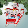 Christmas Ornament of Polar Bear Family on Sled - 5 Christmas Ornament of Polar Bear Family on Sled - 5
