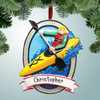 Christmas Ornament of Kayak with Banner