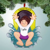 Christmas Ornament of Waterslide - Girl Brown Christmas Ornament of Waterslide - Girl Brown