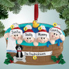 image of Hot Tub Family with Holly - 4 ornament