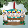 Christmas Ornament of Hot Tub Family with Holly - 5 Christmas Ornament of Hot Tub Family with Holly - 5