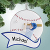 image of Baseball Boy with Banner ornament