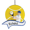 image of Tennis Male with Large Banner ornament