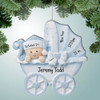image of Buggy Baby with Bow - Boy ornament