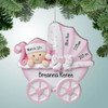 image of Buggy Baby with Bow - Girl ornament