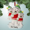 Christmas Ornament of Single Parent Polar Bear - 2 Kids Christmas Ornament of Single Parent Polar Bear - 2 Kids
