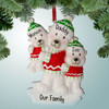 image of Single Parent Polar Bear - 2 Kids ornament