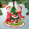 Christmas Ornament of 1st Decorating Tree Couple
