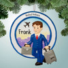 image of Waving Flight Attendant or Pilot - Male ornament