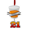 image of 21st Birthday Drink ornament