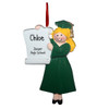 image of Graduate with Green Gown - Female Blonde ornament