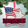 Christmas Ornament of Marines with American Flag Christmas Ornament of Marines with American Flag