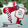Christmas Ornament of Red Striped Dryer with Mirror Christmas Ornament of Red Striped Dryer with Mirror