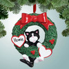 image of Black & White Hanging from Wreath ornament