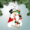Christmas Ornament of Nose Kissing Snowman Couple