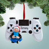 Christmas Ornament of Gamer with Santa Hat and Controller Christmas Ornament of Gamer with Santa Hat and Controller