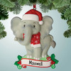 image of Elephant with Santa Hat ornament