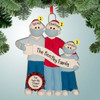 image of Pandemic Covid Ornament Family of 3