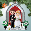 image of Wedding Couple in Front of Church ornament