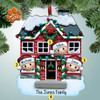 Personalized Brick House Family - 3 Christmas Ornament