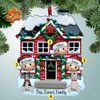 Personalized Brick House Family - 3 Christmas Ornament