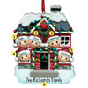 Personalized Brick House Family - 5 Christmas Ornament
