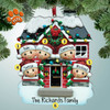 Personalized Brick House Family - 5 Christmas Ornament