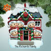 Personalized Brick House Family - 5 Christmas Ornament