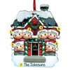 Personalized Brick House Family - 6 Christmas Ornament