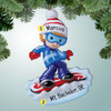 Christmas Ornament of Snowboard Boy with Red Board Christmas Ornament of Snowboard Boy with Red Board