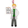 image of a doctor holding a clipboard ornament