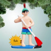 Christmas Ornament of Paddle Board with Sun - Male