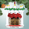 image of Fireplace with Red Socks and Candles - 3 Personalized Christmas Ornament