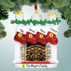 Christmas Ornament of Fireplace with Red Socks and Candles - 4 Christmas Ornament of Fireplace with Red Socks and Candles - 4