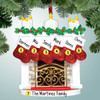 Christmas Ornament of Fireplace with Red Socks and Candles - 6