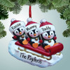 image of Penguin Sledding Family - 3 Personalized Christmas Ornament