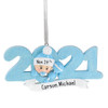 image of 2021 Baby Boy Personalized Christmas Ornament